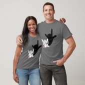 Bunny Reflection ik hou van je handgebarentaal ASL T-shirt (Unisex)