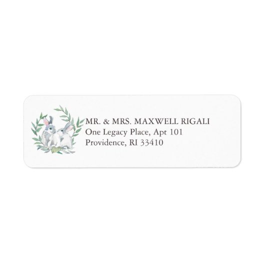Bunny Return Address Envelope Labels (Voorkant)