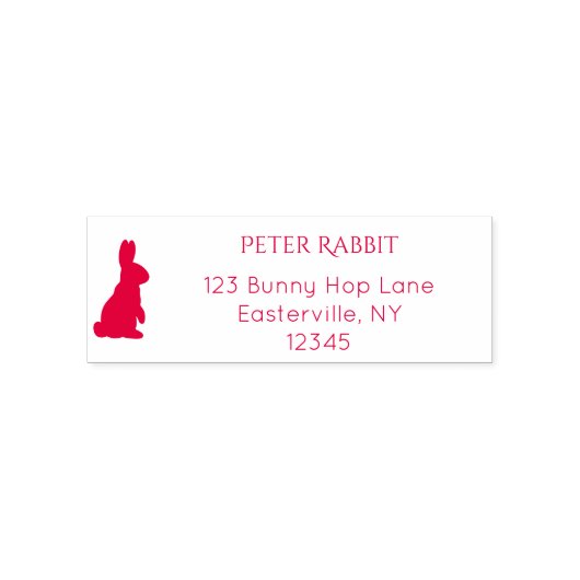 Bunny Return-adres Zelfinktende Stempel (Design)