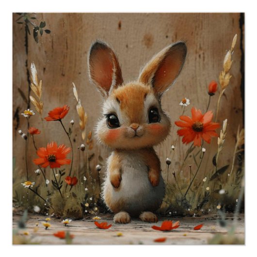 Bunny Rhapsody: Een Beetje Whimsy Bunny Perfect Poster (Voorkant)