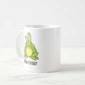Bunny Ribbit Funny Rabbit Frog Pun Koffiemok (Voorkant links)