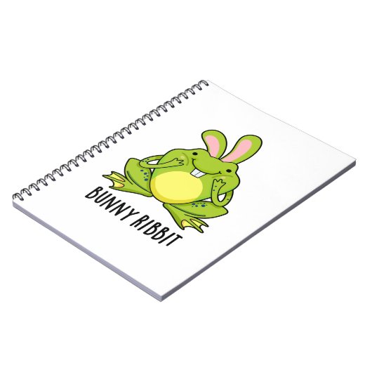 Bunny Ribbit Funny Rabbit Frog Pun Notitieboek (Linkerzijde)