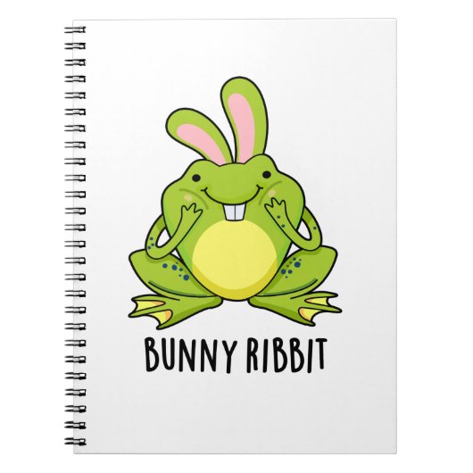 Bunny Ribbit Funny Rabbit Frog Pun Notitieboek (Voorkant)