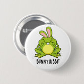 Bunny Ribbit Funny Rabbit Frog Pun Ronde Button 5,7 Cm (Voorkant /achterkant)