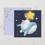 Bunny Riding A Whale Feestdagenkaart (Voorkant / Achterkant)