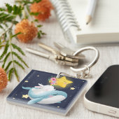 Bunny Riding A Whale Sleutelhanger (Voorkant Rechts)