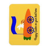 Bunny Riding Carrot Auto #1 Magnet Magneet (Verticaal)