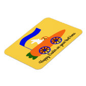 Bunny Riding Carrot Auto #1 Magnet Magneet (Linkerzijde)