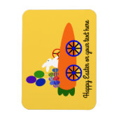 Bunny Riding Carrot Auto 3 Magnet Magneet (Verticaal)