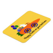 Bunny Riding Carrot Auto 3 Magnet Magneet (Linkerzijde)