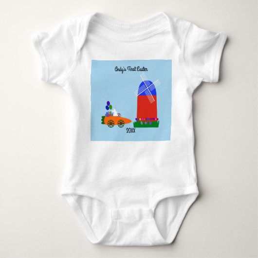Bunny Riding Carrot Auto 4 Baby Bodysuit-pak Romper (Voorkant)