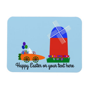 Bunny Riding Carrot Auto #4 Magnet Magneet