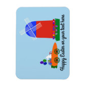 Bunny Riding Carrot Auto #4 Magnet Magneet (Verticaal)
