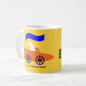 Bunny Riding Carrot Mok #1 (Voorkant links)