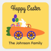 Bunny Riding Carrot Sticker #2 (Voorkant)