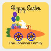 Bunny Riding Carrot Sticker #3 (Voorkant)