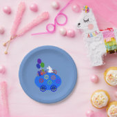 Bunny Riding Egg Bord #3 Papierpapier (Feest)