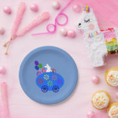 Bunny Riding Egg Car #2 Bord papier (Feest)