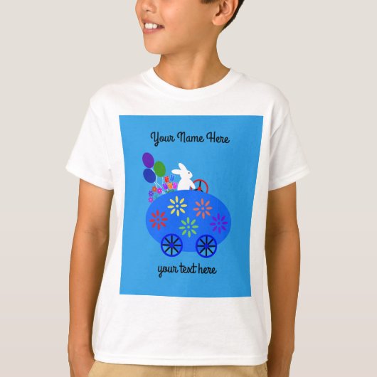 Bunny Riding Egg Car #2 T-Shirt (Voorkant)