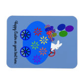 Bunny Riding Egg Car #3 Magnet Magneet (Horizontaal)