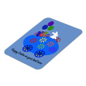 Bunny Riding Egg Car #3 Magnet Magneet (Linkerzijde)