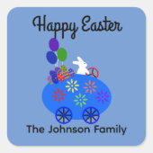 Bunny Riding Egg Sticker #3 (Voorkant)