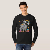 Bunny Riding Elephant Easter Day Costume Hunting E T-shirt (Voorkant volledig)