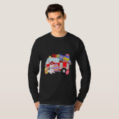 Bunny Riding Fire Easter Day Firefighter Happ T-shirt (Voorkant volledig)