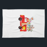Bunny Riding Firetruck Easter Day Firefighter Happ Theedoek<br><div class="desc">Bunny Riding Firetruck Easter Day Firefighter Happy Easter T-Shirt</div>