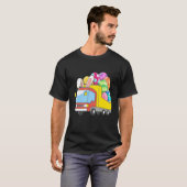 Bunny Riding Garbage Truck Easter Day Bunny Garbag T-shirt (Voorkant volledig)