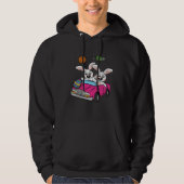 Bunny Riding Space Car Easter Egg Hunting Rabbit S Hoodie (Voorkant)