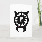 Bunny Robots. Feestdagen Kaart (Achterkant)