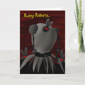 Bunny Robots. Feestdagen Kaart (Voorkant)