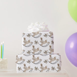 Bunny Rocking Horse Cadeaupapier