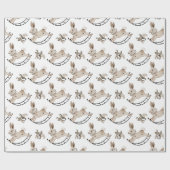  Bunny Rocking Horse Cadeaupapier (Vlak)