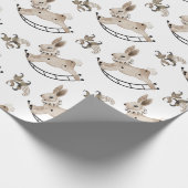 Bunny Rocking Horse Cadeaupapier (Hoek)