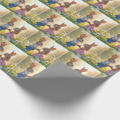 Bunny Romance in een Daisy Field Cadeaupapier (Hoek)