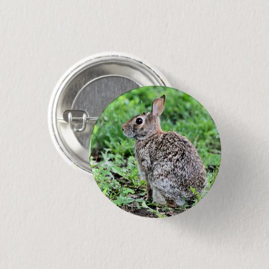 Bunny Ronde Button 3,2 Cm (Voorkant /achterkant)