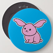Bunny Ronde Button 6,0 Cm (Voorkant /achterkant)