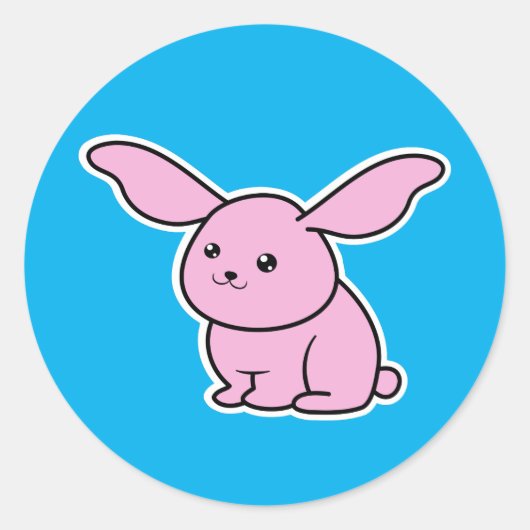 Bunny Ronde Sticker (Voorkant)