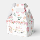 Bunny Roze Ballon Verjaardagsfeestje Favor Box Bedankdoosjes (Achterkant)