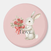 Bunny Rozen Love Magneet (Voorkant)