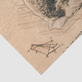 Bunny Rustic Grunge Tekening Tissuepapier (Detail)