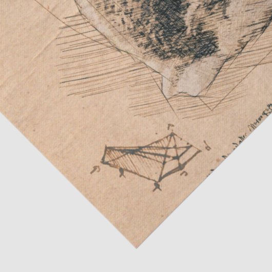 Bunny Rustic Grunge Tekening Tissuepapier (Detail)