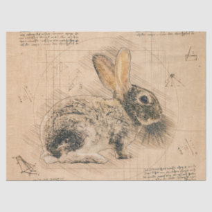 Bunny Rustic Grunge Tekening Tissuepapier