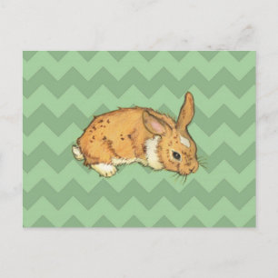 Bunny Sage Chevron Duo Briefkaart