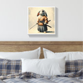 Bunny Samurai Canvas Afdruk (Insitu (Slaapkamer))