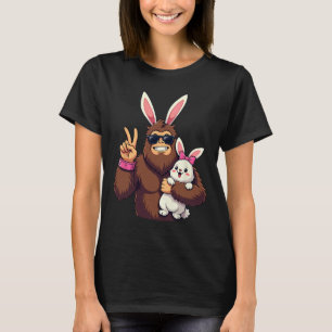 Bunny Sasquatch Bigfoot Zonnebril Pasen T-shirt
