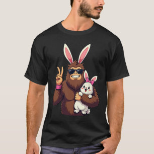 Bunny Sasquatch Bigfoot Zonnebril Pasen T-shirt