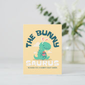 Bunny Saurus Brult Pasen Toe Feestdagenkaart (Staand voorkant)